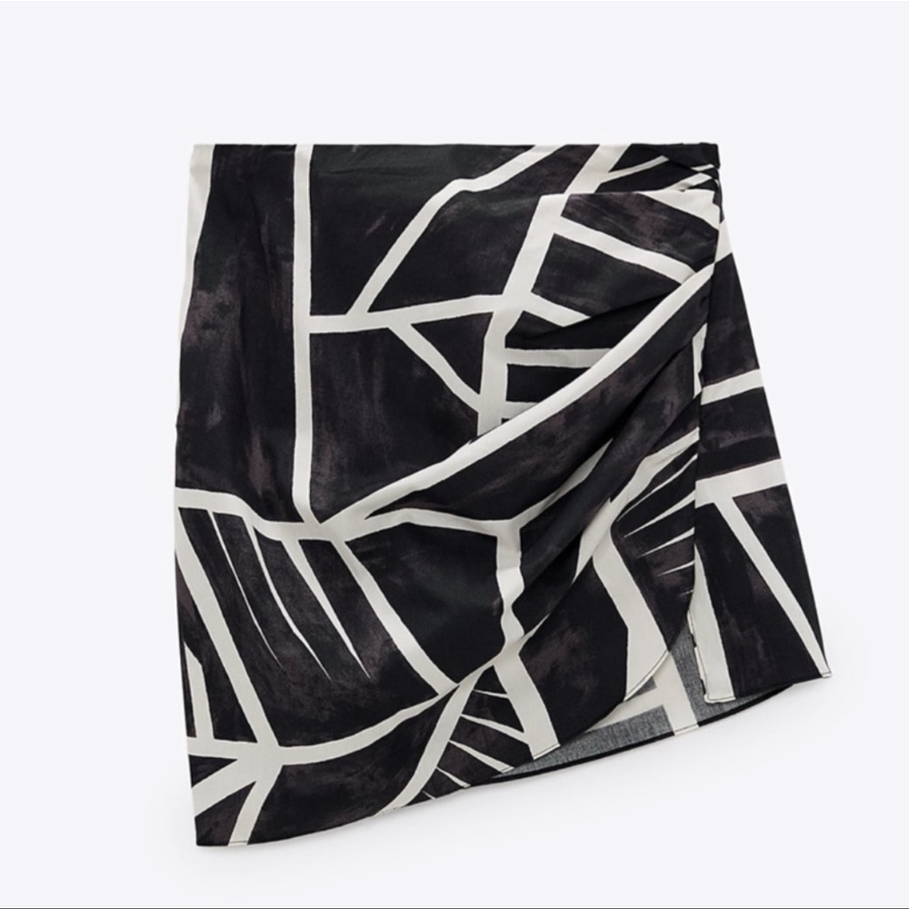 🚫SOLD🚫Zara 2pc Set Crop Top & Draped Printed Skirt Tribal Print - Picture 13 of 15